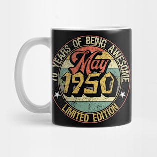 born May 1950 Vintage Gift Mug